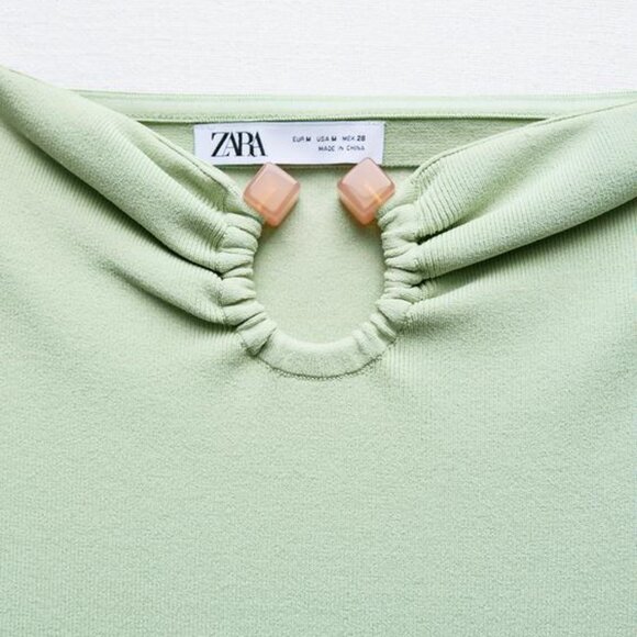 ZARA KNIT BANDEAU DRESS - Picture 5 of 6